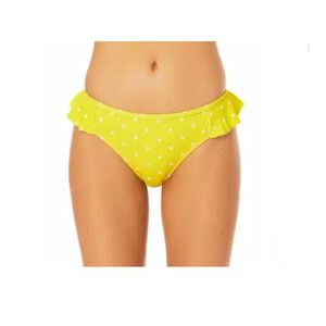 California waves Ruffled Hipster Bikini Bottoms Lime Size L